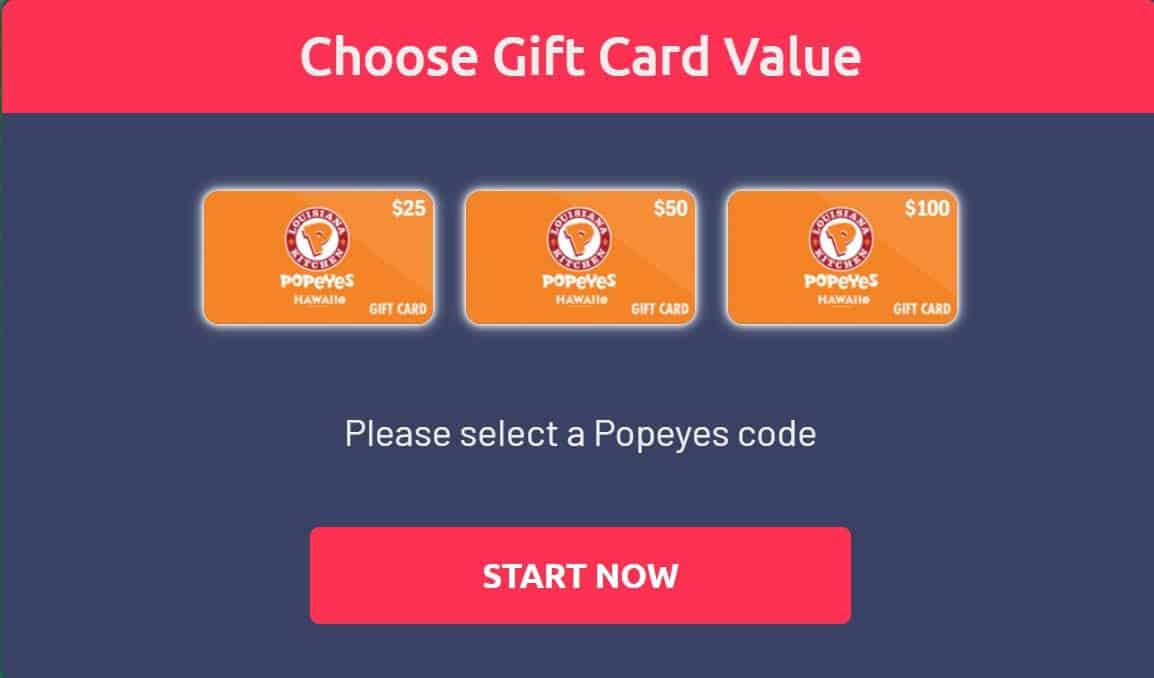 Popeyes Gift Card
