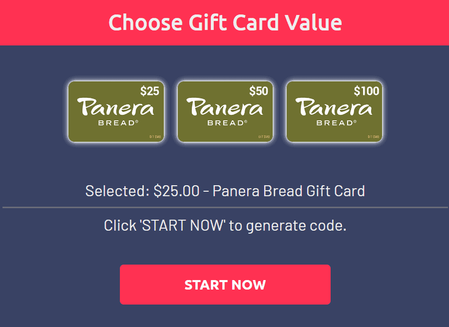 Panera Bread Gift Card