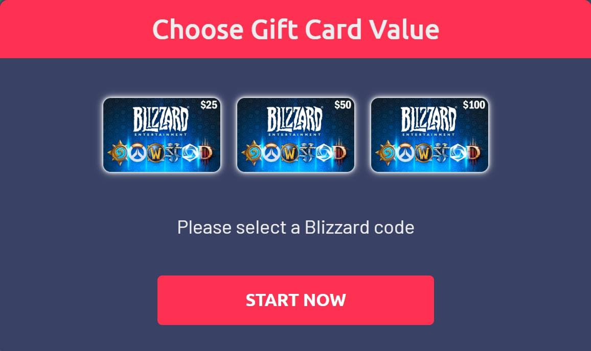blizzard gift card