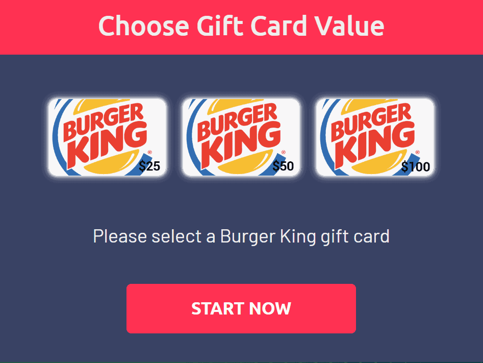 Burger King Gift Card