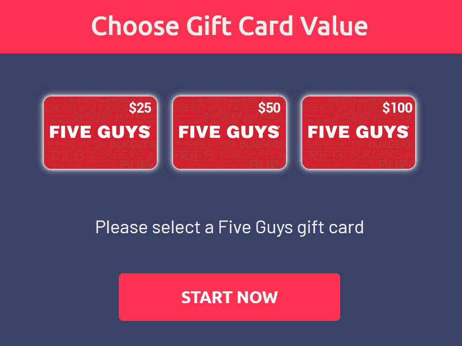 Five Guys Gift Card
