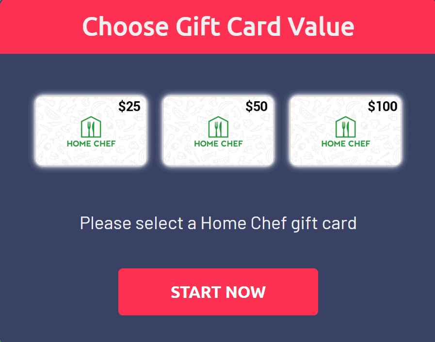 Home Chef gift card