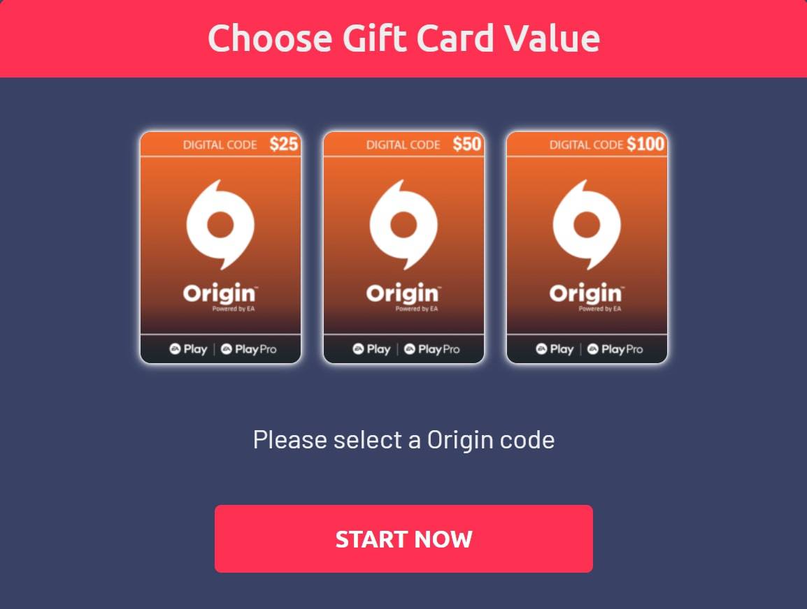origin gift card