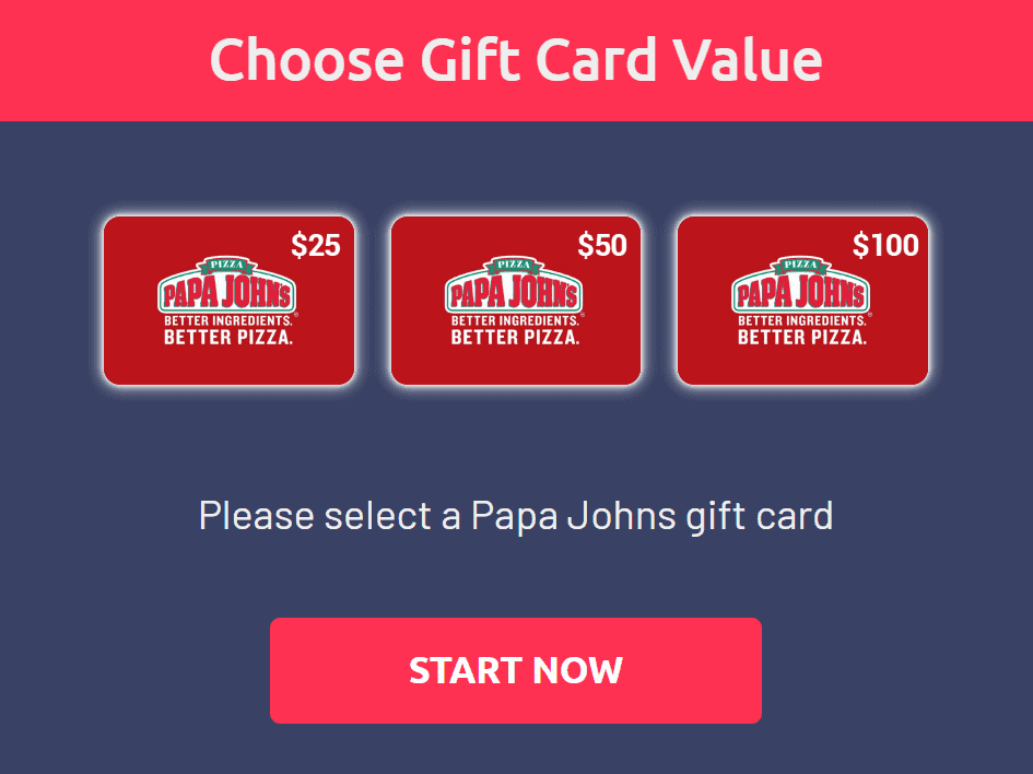 Papa John's Gift Card