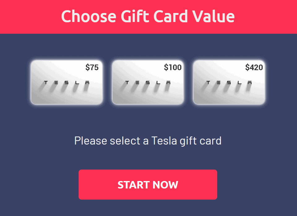 Tesla Gift Card