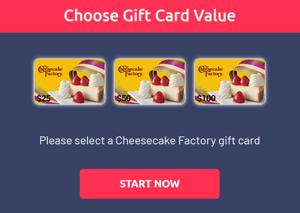 Cheesecake Factory Gift Card